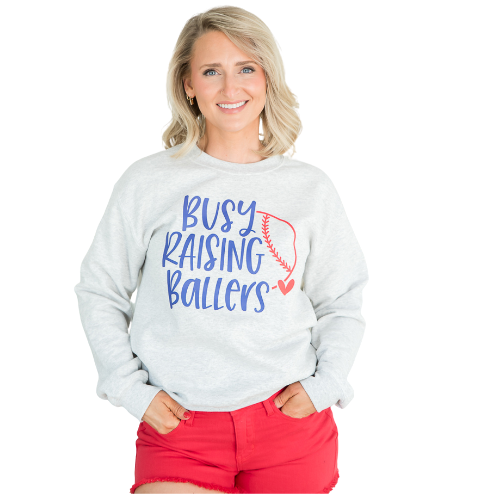 Busy Raising Ballers Crewneck