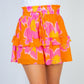 Tangerine Floral Shorts