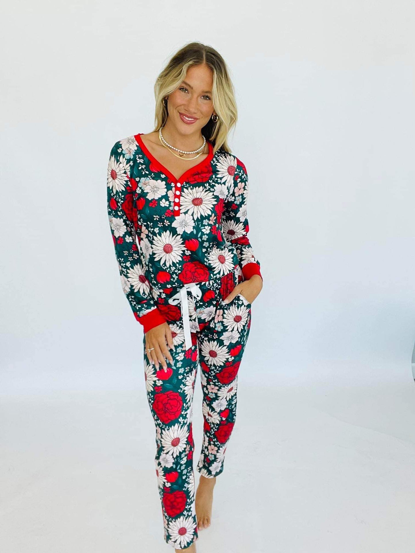 RTS: Christmas PJ-#4-Boho Flower