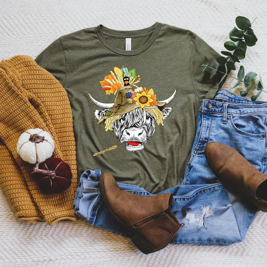 Fall Shaggy Cow GRAPHIC TEE