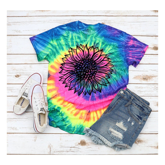 TIE DYE SUNFLOWER TEE