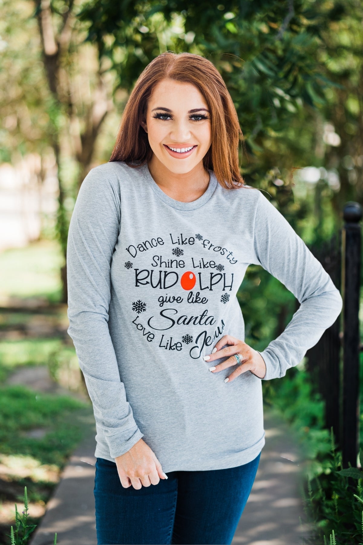 Shine like Rudolph   long sleeve tee