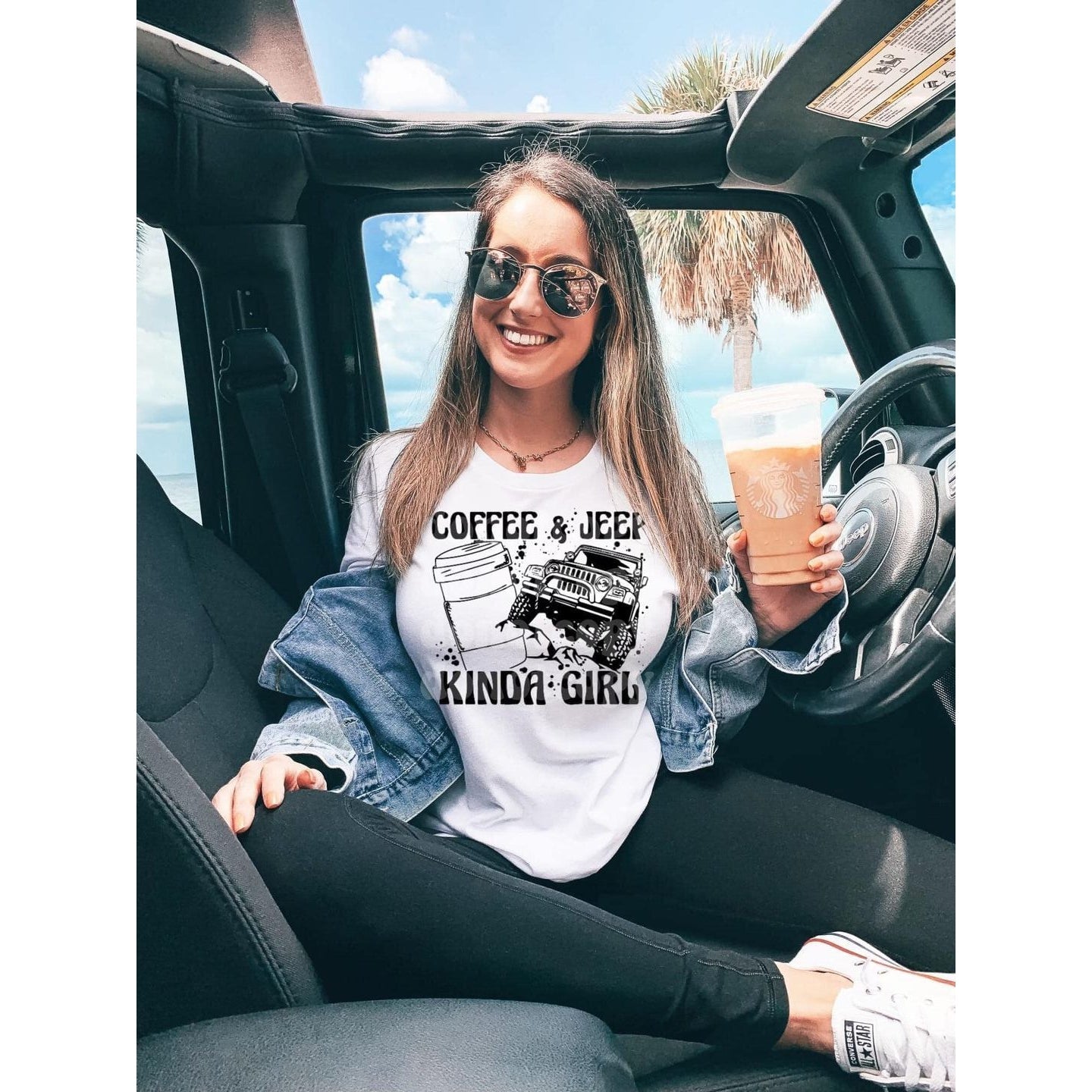 Coffee and Jeep girl  Graphic Tee