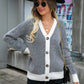 New Stripe Sweater Cardi ( T9258)