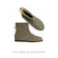 The Tobin Olive Booties