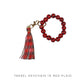 Tassel Keychain in Red Plaid