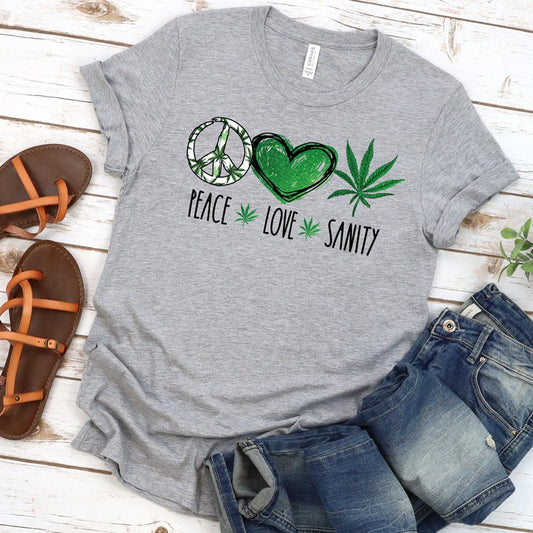 Peace Love Sanity Graphic Tee