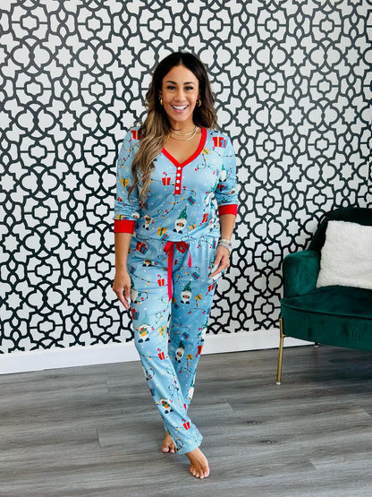 Long Sleeve Pant Bottom PJ Set-#2-Gnome