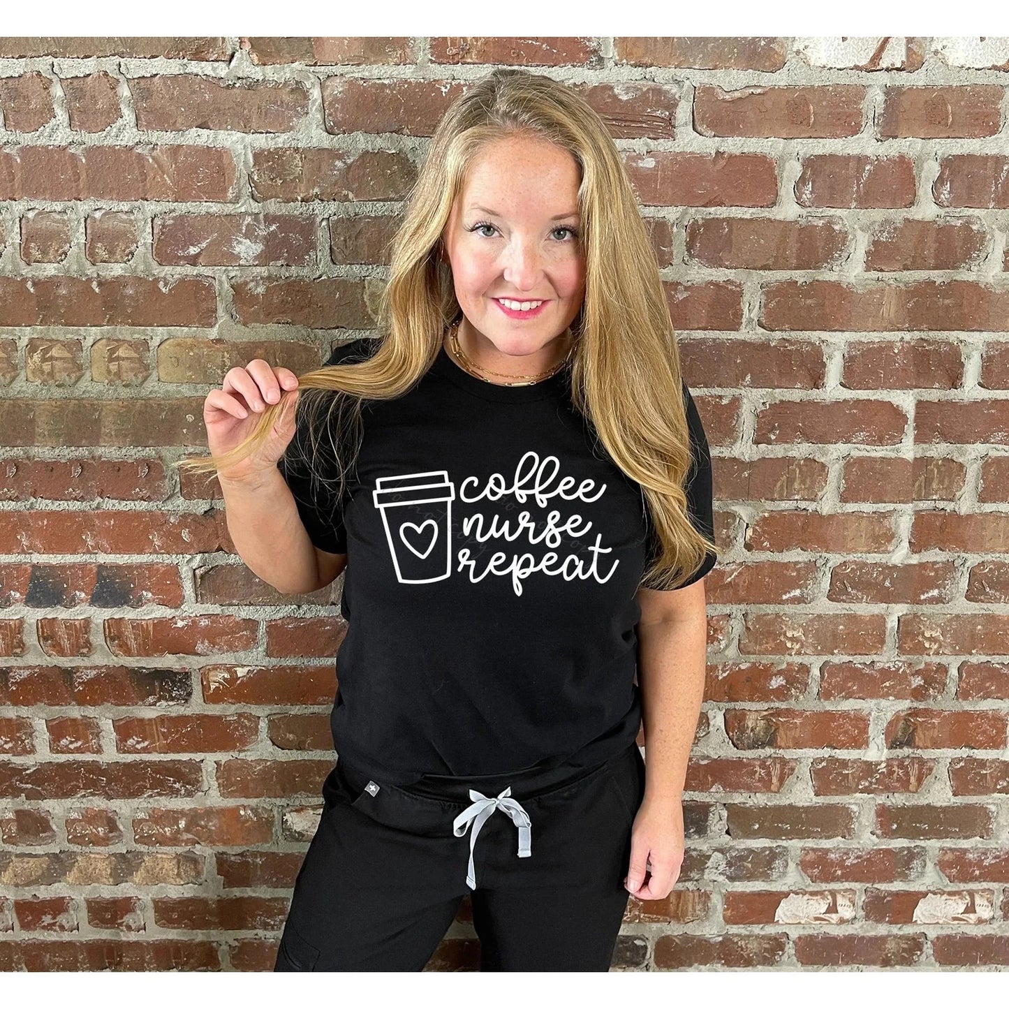 Coffee Nurse Repeat Graphic Tee