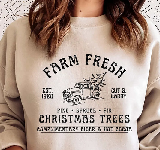 Farm Fresh Christmas Trees Sweatshirt