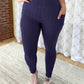 Take It Easy Tik-Tok Pocket Leggings in Navy