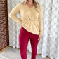 My Perfect Ponte Pants in Wine Red