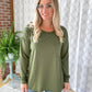 Pocket of Love Top in Olive