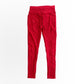 Take It Easy Tik-Tok Pocket Leggings in Red