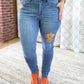 Retro Vibes Judy Blue Patch Skinny Jeans