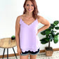 Everyday Scallop Cami in Lavender