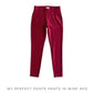 My Perfect Ponte Pants in Wine Red