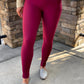 My Perfect Ponte Pants in Wine Red