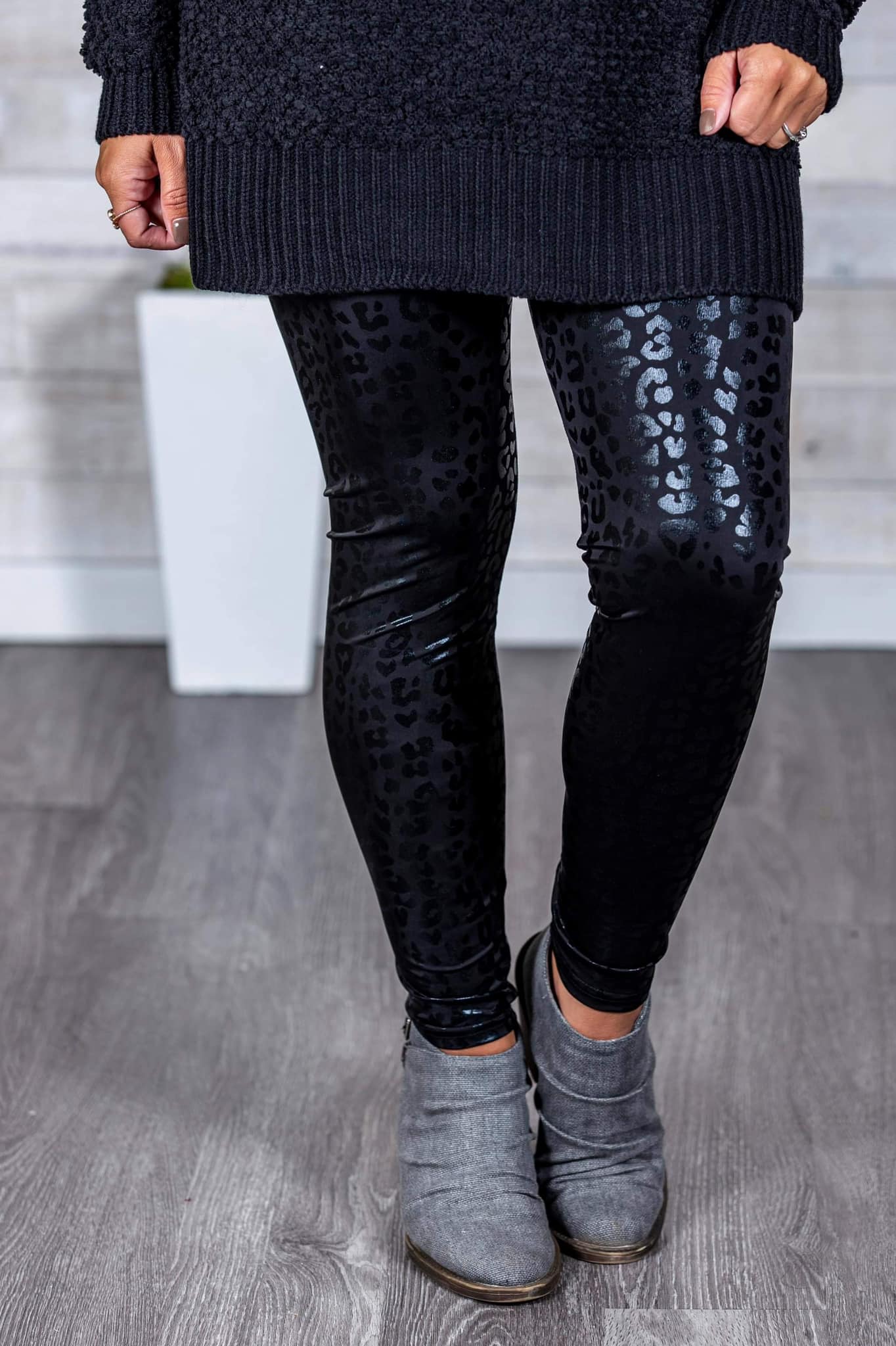 Compress Leggings - Pebble& Leopard