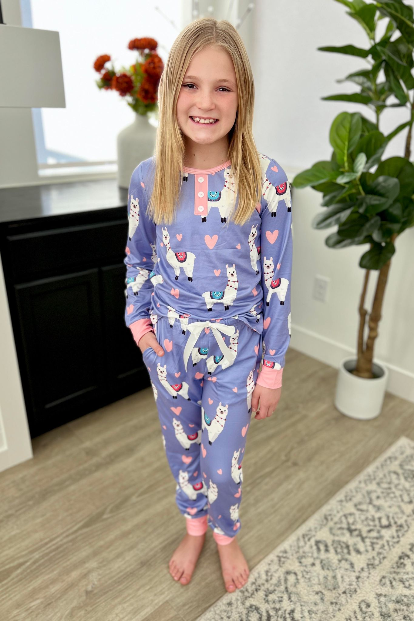 Preorder:Matching V-Day PJ Set-#4-Llama