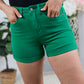 Seeing Green Tummy Control Judy Blue Shorts