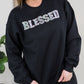 Blessed Faux Sequins Crewneck