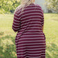 Change Your Stripes Cardigan in Wine