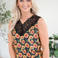 Seeking Sunflowers Lace Tank