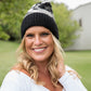 PT Fuzzy Leopard Beanie in Black