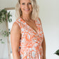 The Orange Swirl Sleeveless Top