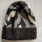 PT Fuzzy Leopard Beanie in Black