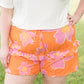 Tangerine Floral Shorts