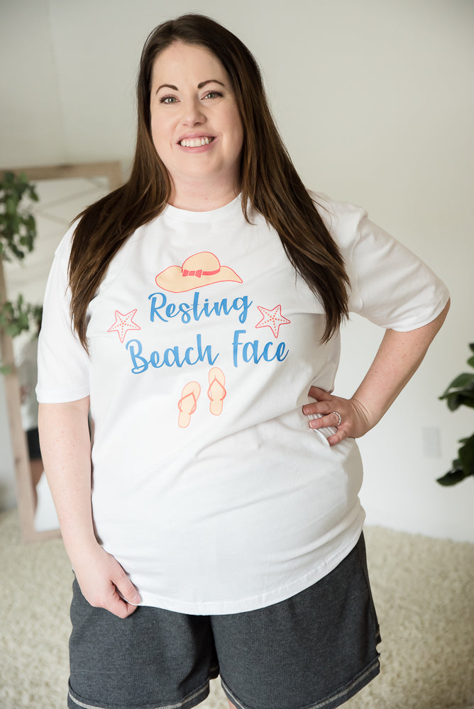 Resting Beach Face Graphic Tee