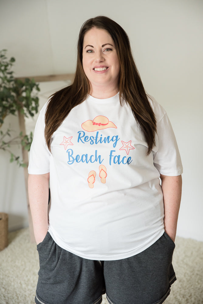 Resting Beach Face Graphic Tee