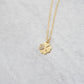 Crystal Clover Necklace in Gold