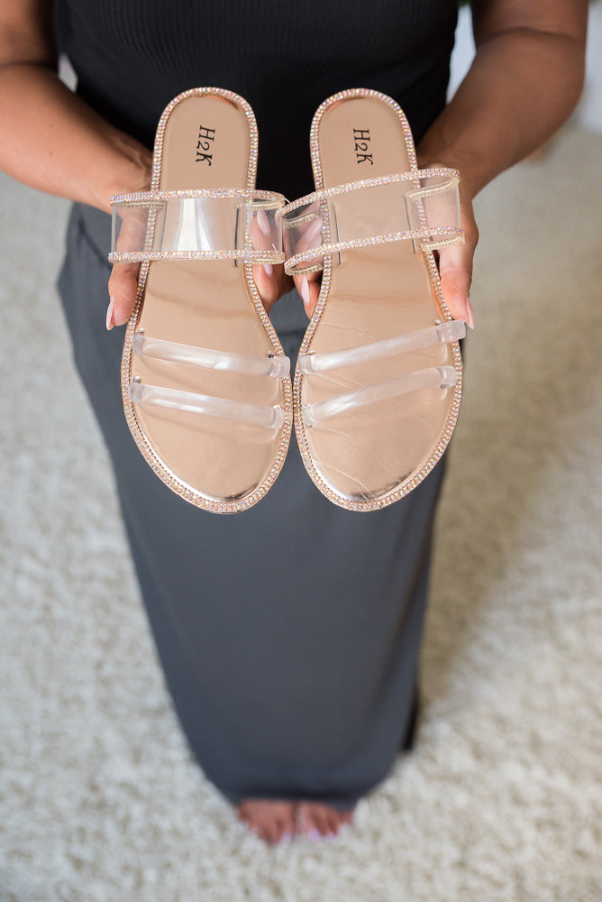 Kona Sandals in Rose Gold