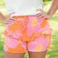 Tangerine Floral Shorts