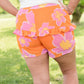 Tangerine Floral Shorts