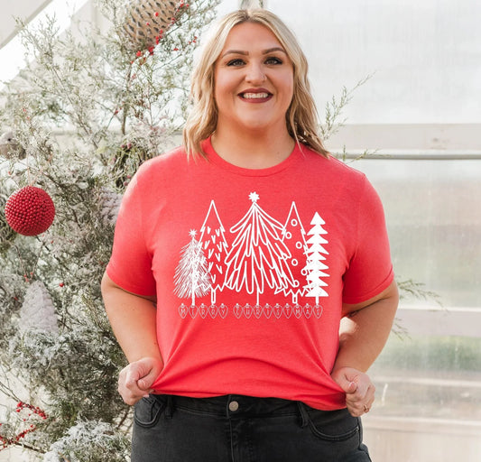 Merry Christmas Bulb Trees Graphic Tee/Sweatshirt options