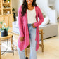 Mary Knit Cardigan with Thumbhole- #1-Pink