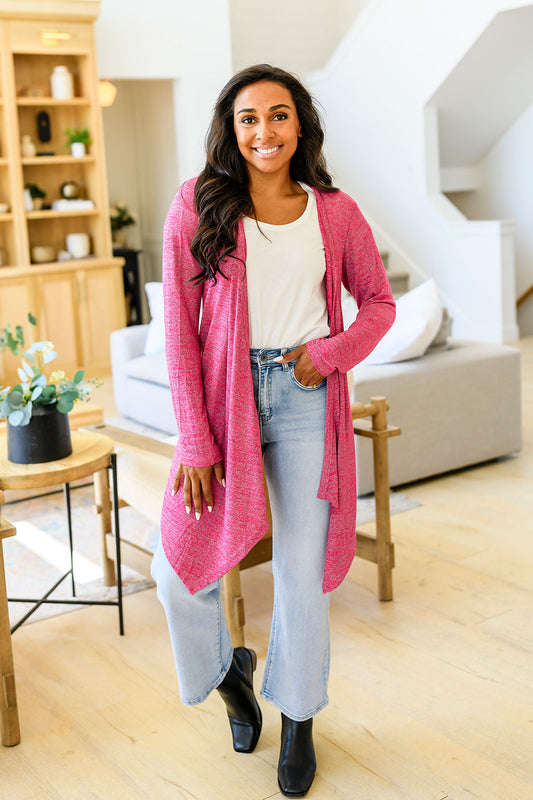 Mary Knit Cardigan with Thumbhole- #1-Pink