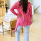 Mary Knit Cardigan with Thumbhole- #1-Pink