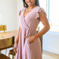 Rebecca Ruffle Sleeve Eyelet Dress -#6-Mauve