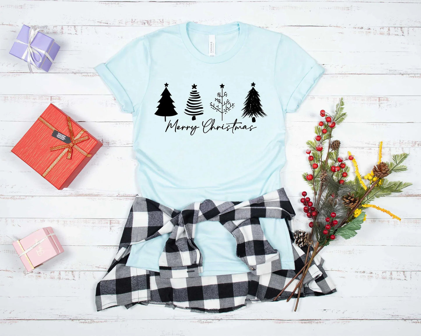 Minimalist Christmas Trees Graphic Tee/Sweatshirt options