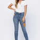 Retro Vibes Judy Blue Patch Skinny Jeans