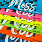 Hot Mess Checkered (Neon PINK)