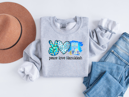 Peace love Hanukkah Graphic Tee/Sweatshirt options