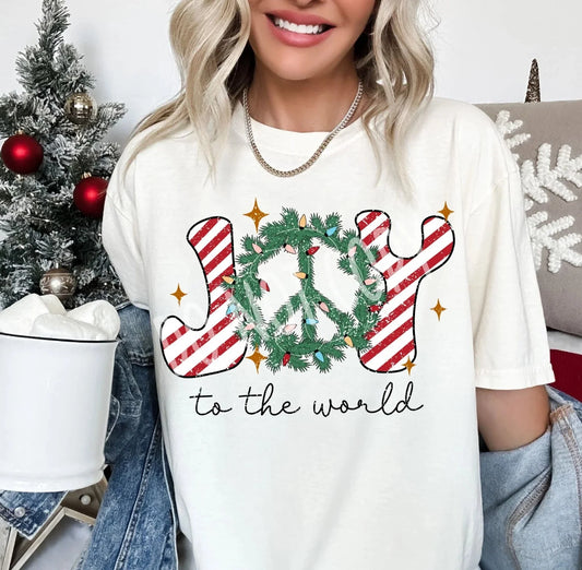 Joy to the World Wreath Graphic Tee