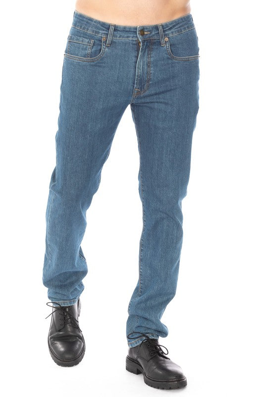 DENIM JEANS STRAIGHT SKINNY SLIM COTTON STRETCH