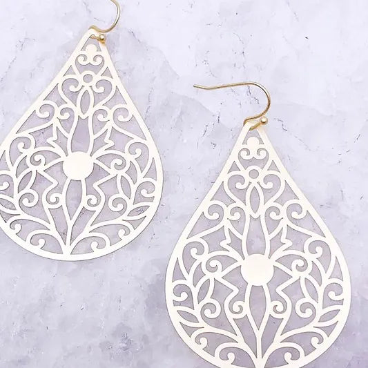 Filigree Teardrop Earrings